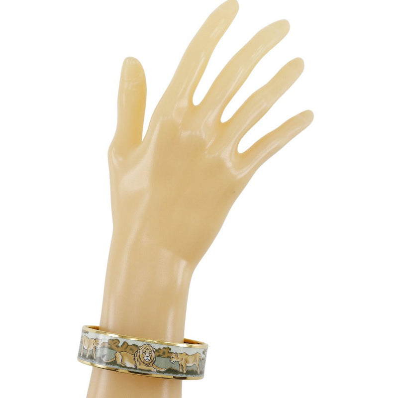 [HERMES] Hermes 
 Emaille GM Bangle 
 Shichiho ware lion Plated Gold Approximately 40g Emailgm Ladies