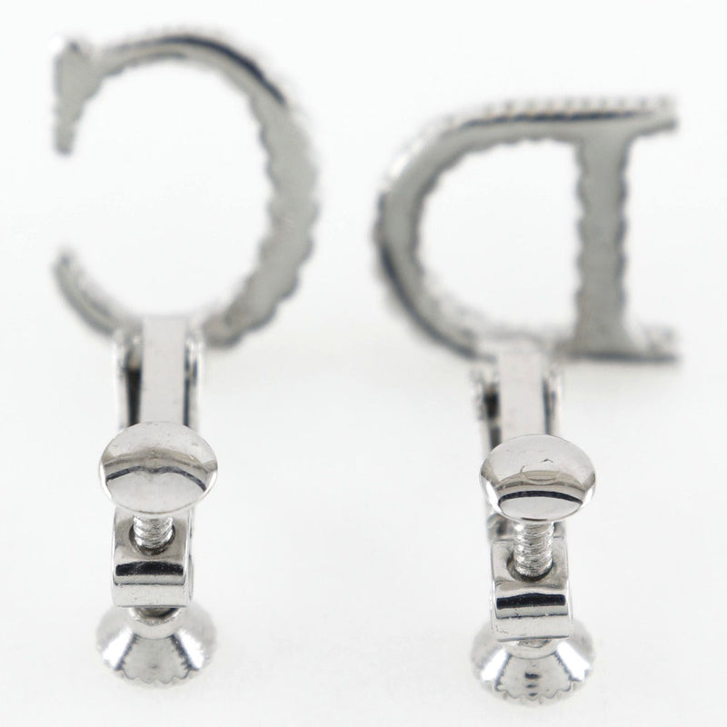 [Dior] Christian Dior 
 Boucles d'oreilles CD 
 Metal X Rhingestone Silver Environ 3,9 g CD Mesdames