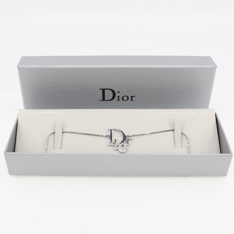 [Dior] Christian Dior Logo Necklace Metal Silver Approximately 7.4g Logo Ladies