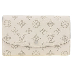 [Louis Vuitton]LOUIS VUITTON Portefeiulle・ Iris Billetera larga M60177 Monograma Mahina Ivoir Off White TN4135 Botón SNAP de sello Portefeiulle Iris Damas A-Rank