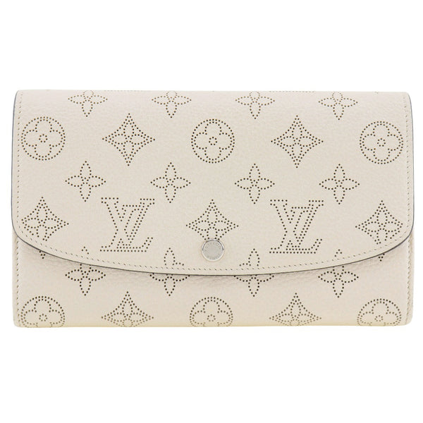 [路易威登]LOUIS VUITTON Portefeiulle・虹膜长钱包M60177会标mahina ivoir off white tn4135邮票快照按钮portefeiulle iris女士a级