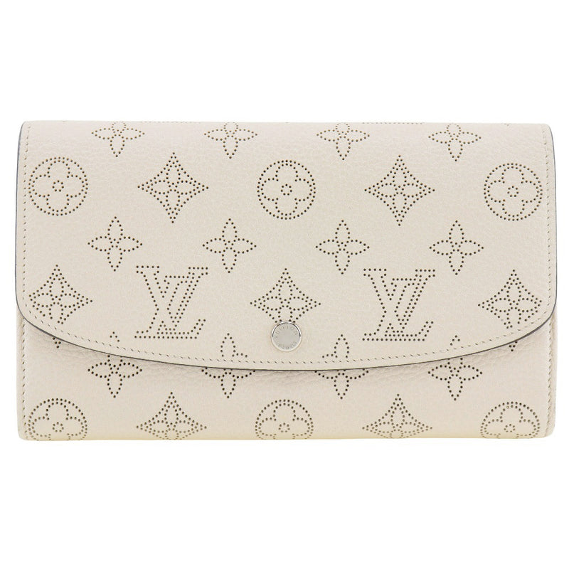 [Louis Vuitton]LOUIS VUITTON Portefeiulle・ Iris Billetera larga M60177 Monograma Mahina Ivoir Off White TN4135 Botón SNAP de sello Portefeiulle Iris Damas A-Rank