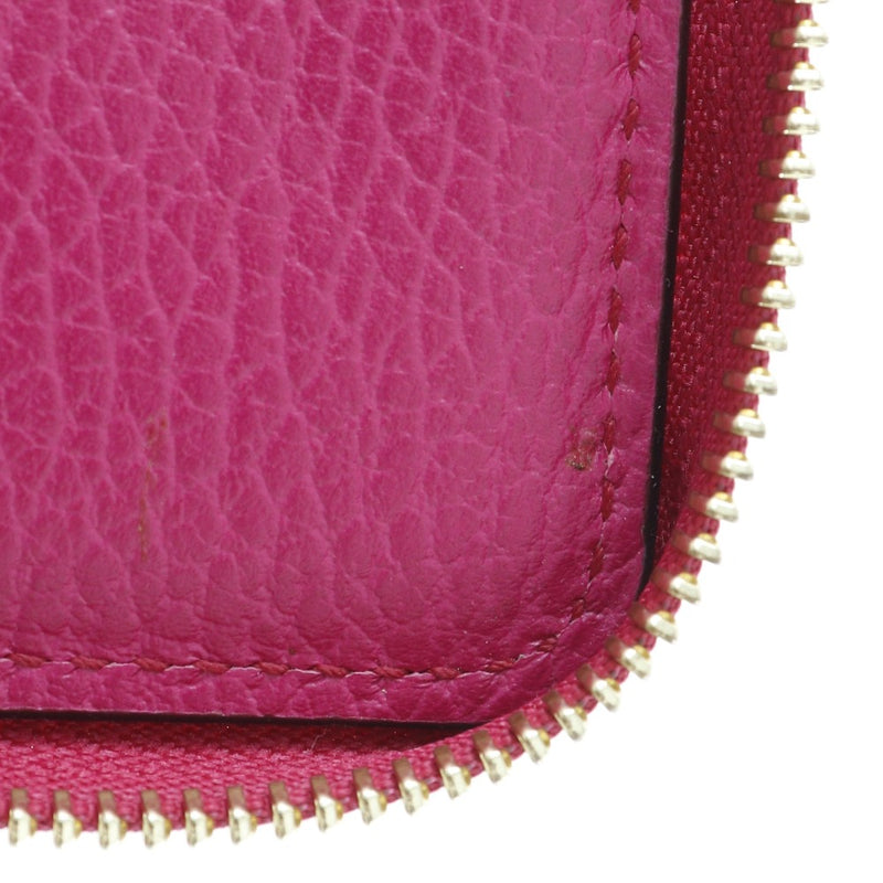 [GUCCI] Gucci Zip Around Bi-Fold Wallet 420113 calf Raspberry Pink Fastener Zip Around Ladies A-Rank