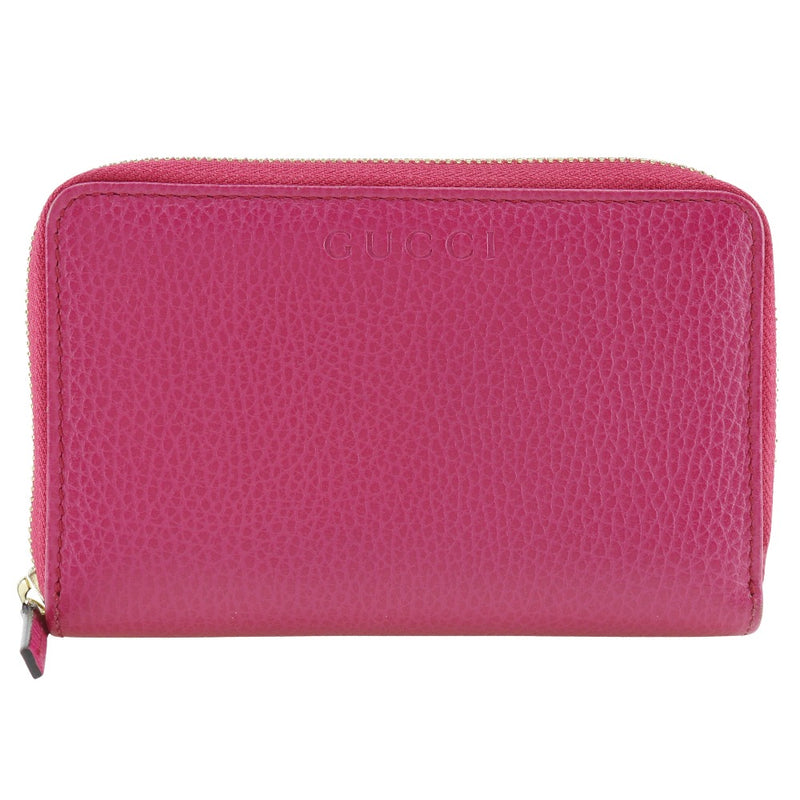 [GUCCI] Gucci Zip Around Bi-Fold Wallet 420113 calf Raspberry Pink Fastener Zip Around Ladies A-Rank