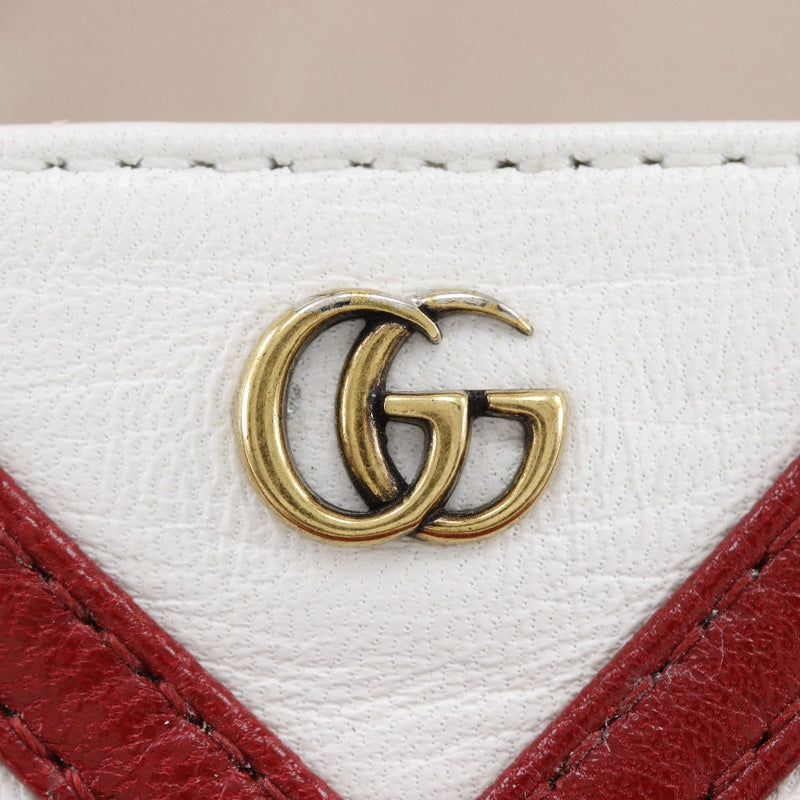 【GUCCI】グッチ
 リボン サンダル
 GG 601553 レザー 白/赤 ribbon レディース