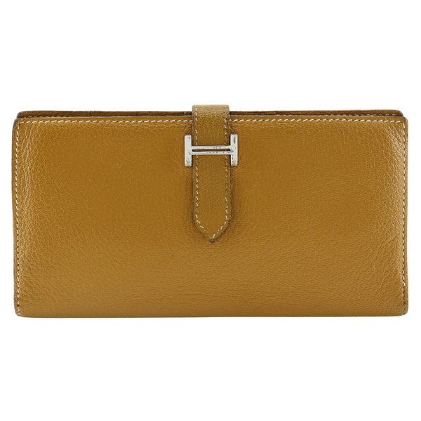 [Hermes] Hermes 
 Billetera larga clásica de frijoles 
 Epsom Camel □ I -I -Engravado Soporte de cinturón Baan Classic Unisex