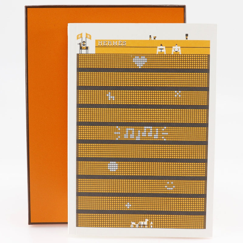 【HERMES】エルメス
 フォーブル ノートブック その他文具
 東京・銀座メゾン限定 紙 オレンジ オープン Faubourg Notebook _Aランク