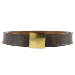 [Louis Vuitton]LOUIS VUITTON
 Ceinture・ Care belt 
 M6800 monogram canvas Brown LB1002 engraved CEINTURE CARRE Men's B-Rank