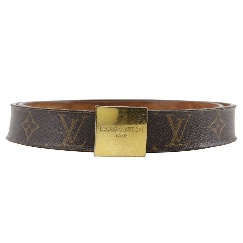 【LOUIS VUITTON】ルイ・ヴィトン
 サンチュール・キャレ ベルト
 M6800 モノグラムキャンバス 茶 LB1002刻印 ceinture Carre メンズB-ランク