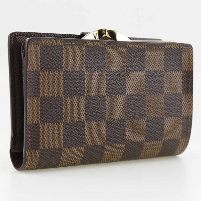 [Louis Vuitton] Louis Vuitton 
 Porto Monet Vienois Bi-Rold Portefeuille 
 Gamaguchi N61664 Dami Cambus Tea MI0026 Bouton SNAP gravé Porto Monet Wienois Ladies A-Rank