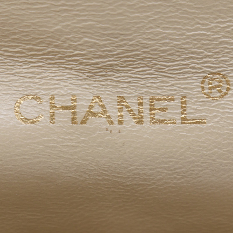 【CHANEL】シャネル
 チェーンショルダー ショルダーバッグ
 マトラッセ ダブルチェーン ラムスキン ベージュ 肩掛け 手提げ ターンロック ChainShoulder レディースB-ランク