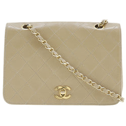 [CHANEL] Chanel 
 ChainShoulder Shoulder Bag
 Matelasse doubleChain Lambskin beige shoulder handbag Turn lock CHAINSHOULDER Ladies B-Rank