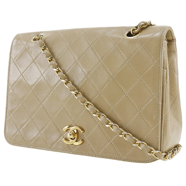 [Chanel] Chanel 
 Sac à bandoulière 
 Matrasse double chaîne rame peau beige épaule main rock rock palisshound dames b-rank