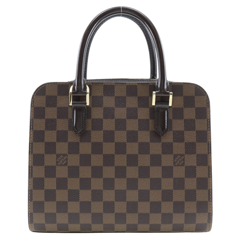 [Louis Vuitton]LOUIS VUITTON
 Bolso de triana 
 N51155 Dami Cambus Tea VI0013 Grabado a la mano A5 Doble fijador Triana Ladies A-Rank