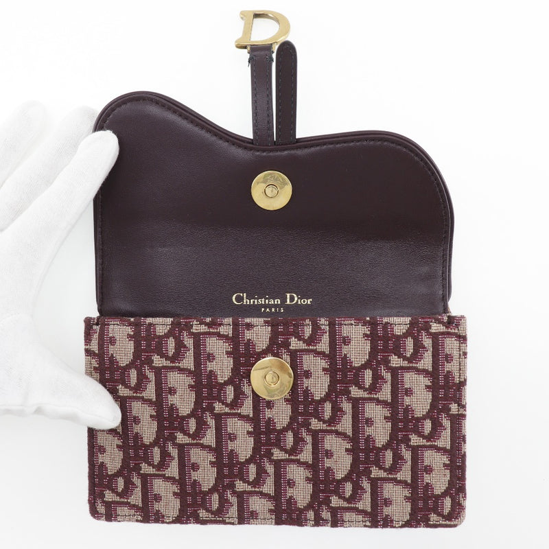 [Dior] Christian Dior 
 Sac à taille à selle 
 Trotter 2way cutch toivas bordeaux 2way aimant de type aimant selle dames un rang