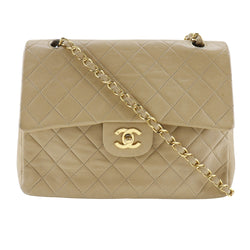 [Chanel] Chanel 
 Bolso de hombro de cadena 
 Matelasse Double Flap Lambskin Beige Diagonal Shoulging colgante A5 giran cadena de bloqueo damas