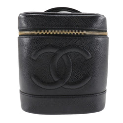 [Chanel] Chanel 
 Bolso de tocador 
 COCO Mark Mano Caviar piel sujetador negro tocadoras damas