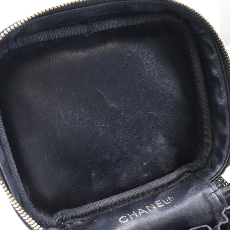 [CHANEL] Chanel 
 Vanity handbag 
 COCO Mark Handbag Caviar Skin Black Fastener Vanity Ladies