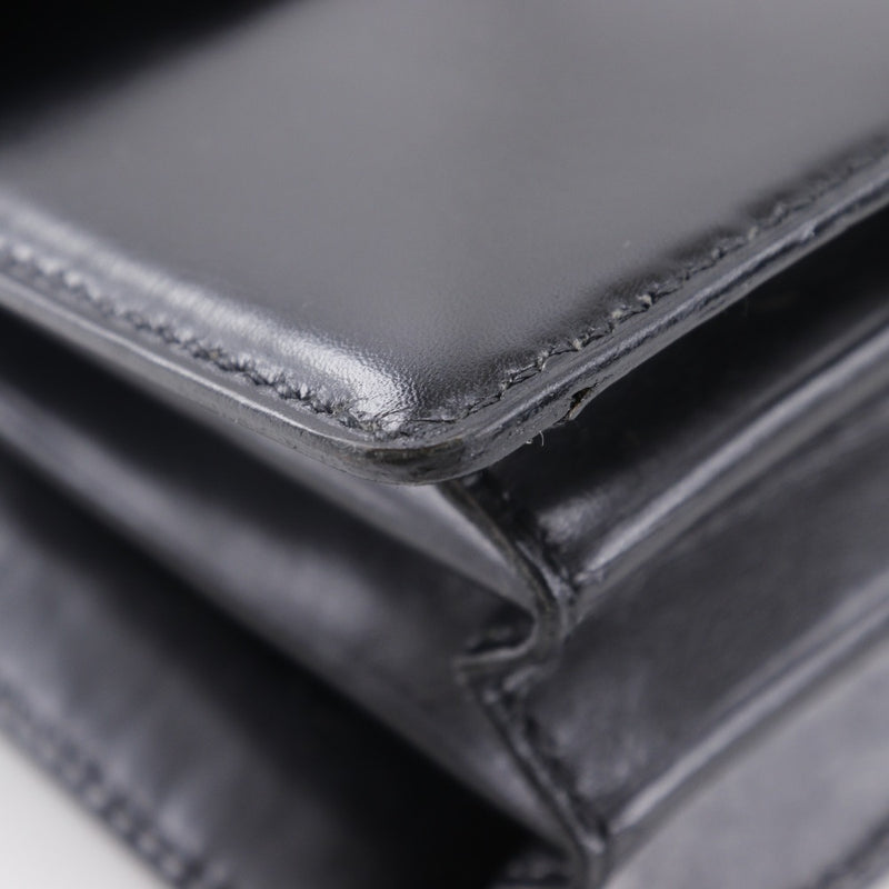 [Morabito] Morabito 원 어깨 숄더 가방 송아지 검은 어깨 A5 플랩 1 벨트 여성