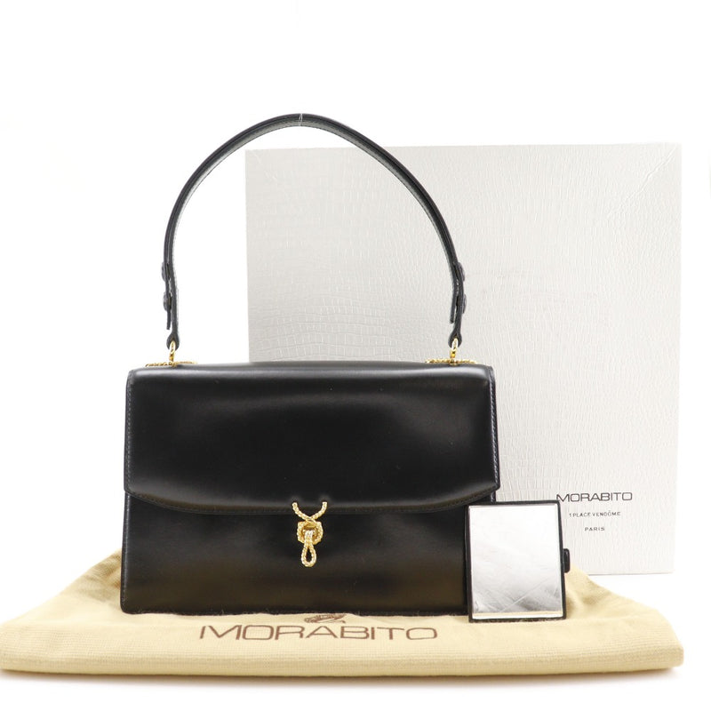 [Morabito] Morabito 
 One Belt Shoulder Bag
 Calfskin Black shoulder hanging A5 flap ONE BELT Ladies