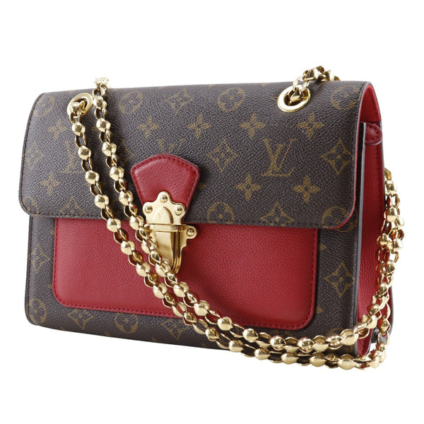 [Louis Vuitton] Louis Vuitton 
 Sac à épaules murales Victo 
 Épaule de chaîne m41731 monogramme toile trois thé thé ah1168 diagonal suspendu épaule pachinko verrouillage victoire dames un rang