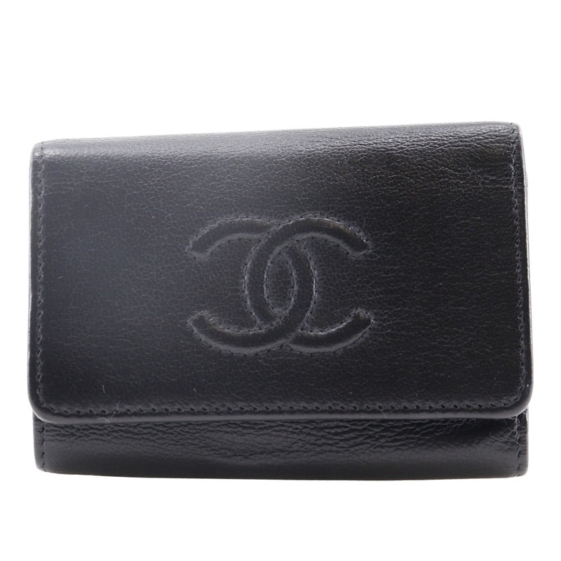 [Chanel] Chanel 
 COCO Mark Caso clave 
 Botón negro de pantorrilla Coco Mark Damas