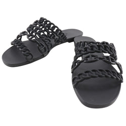 [HERMES] Hermes 
 Chaine d’Ancre Sandals 
 Rubber Black CHAINE D'ANCRE Ladies A-Rank