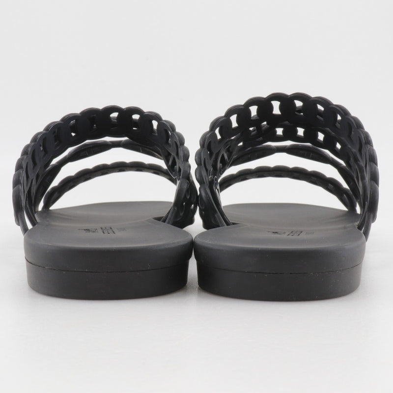 [HERMES] Hermes 
 Chaine d’Ancre Sandals 
 Rubber Black CHAINE D'ANCRE Ladies A-Rank