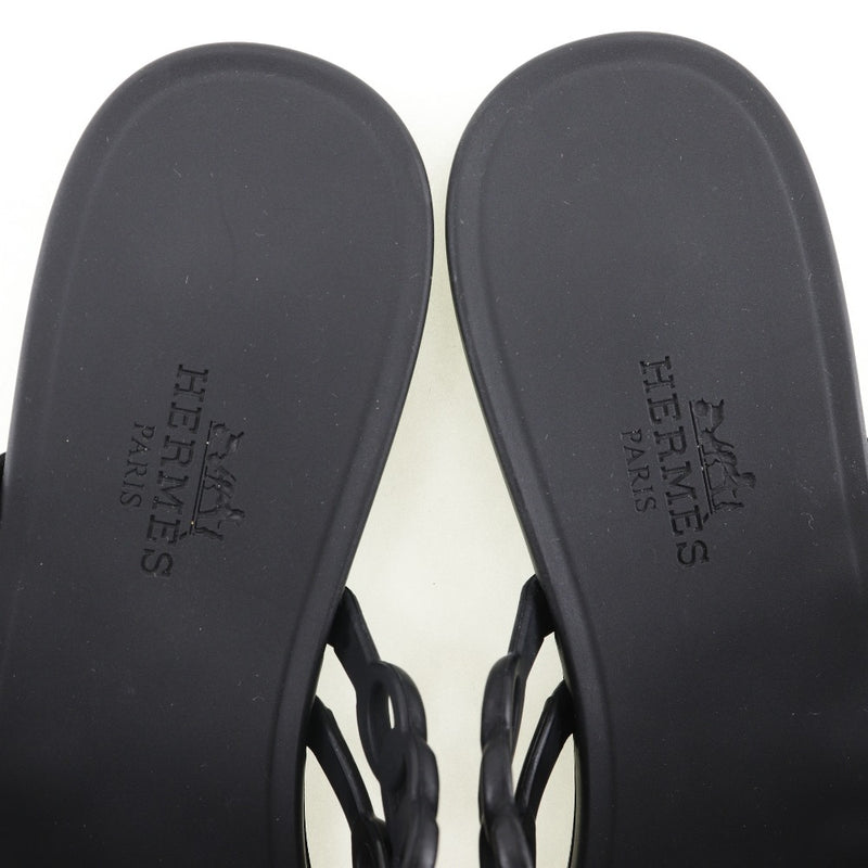 [HERMES] Hermes 
 Chaine d’Ancre Sandals 
 Rubber Black CHAINE D'ANCRE Ladies A-Rank