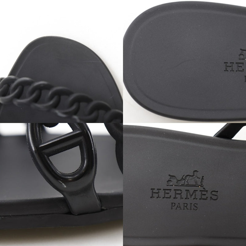 [HERMES] Hermes 
 Chaine d’Ancre Sandals 
 Rubber Black CHAINE D'ANCRE Ladies A-Rank