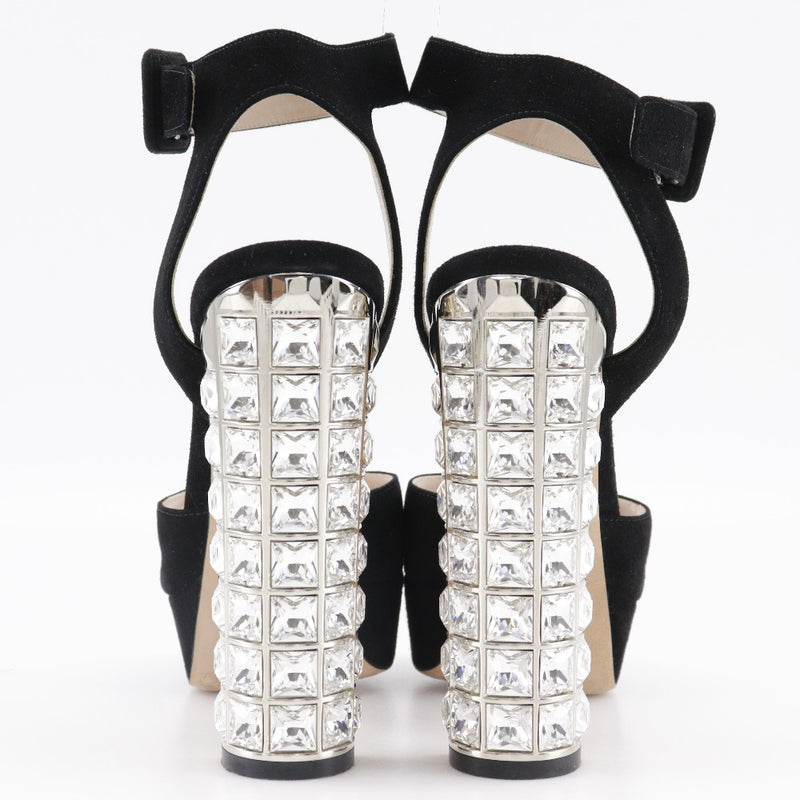 [MIUMIU] Miu Miu 
 Sandals 
 Swed x Rhinestone Black Ladies