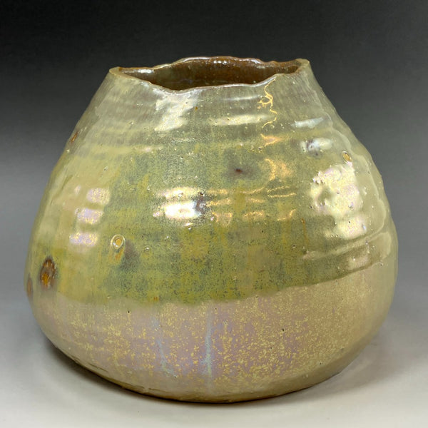 Jarrón de esmalte rasterizado de Junkichi Kumakura