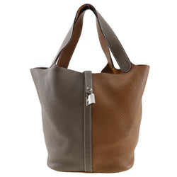 HERMES】エルメス ピコタンロックGM ハンドバッグ カザック バイカラー