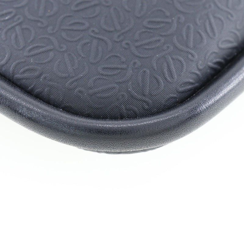 [Loewe] Loewe 
 아나그램 숄더백을 반복하십시오 
 엠보스 070405 PVC × 가죽 블랙 대각선 교수형 A5 패스너 반복 아나그램 유니니스 렉스 A 순위