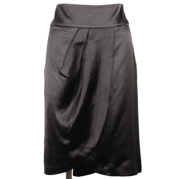 [Chanel] Chanel 
 Falda de falda envolvente 
 Coco Mark P28960V02919 Silk 06a grabada envolvente falda damas un rango