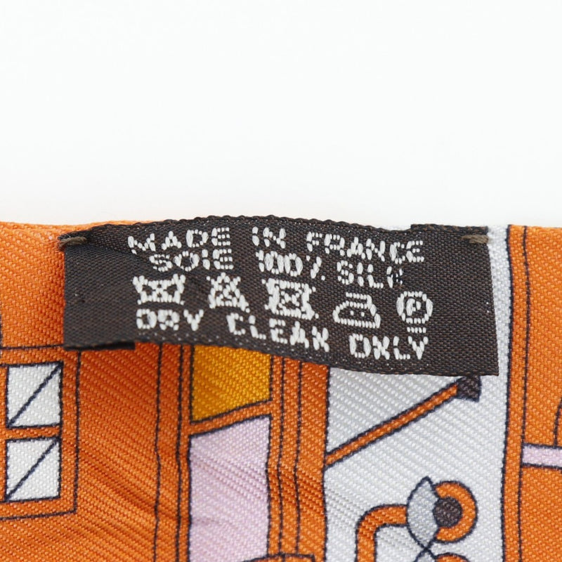 [HERMES] Hermes 
 Twilly scarf 
 La Maison des Carres Maison de Cale silk orange TWILLY Ladies A Rank