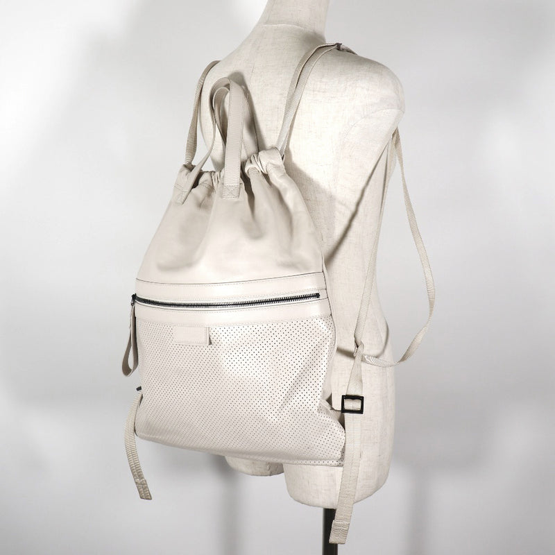 [BOTTEGAVENETA] Bottega Veneta 
 Leggerer backpack daypack 
 567222 Calf Ivory shoulder shoulder handbag 2WAY drawstring LEGGERO Unisex