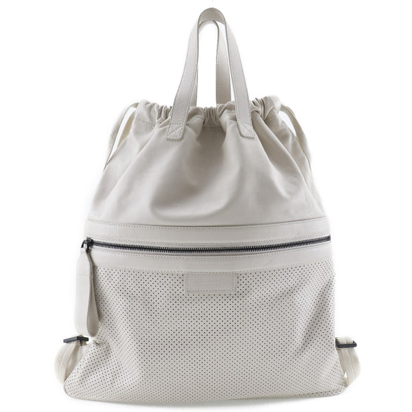 [BOTTEGAVENETA] Bottega Veneta 
 Leggerer backpack daypack 
 567222 Calf Ivory shoulder shoulder handbag 2WAY drawstring LEGGERO Unisex