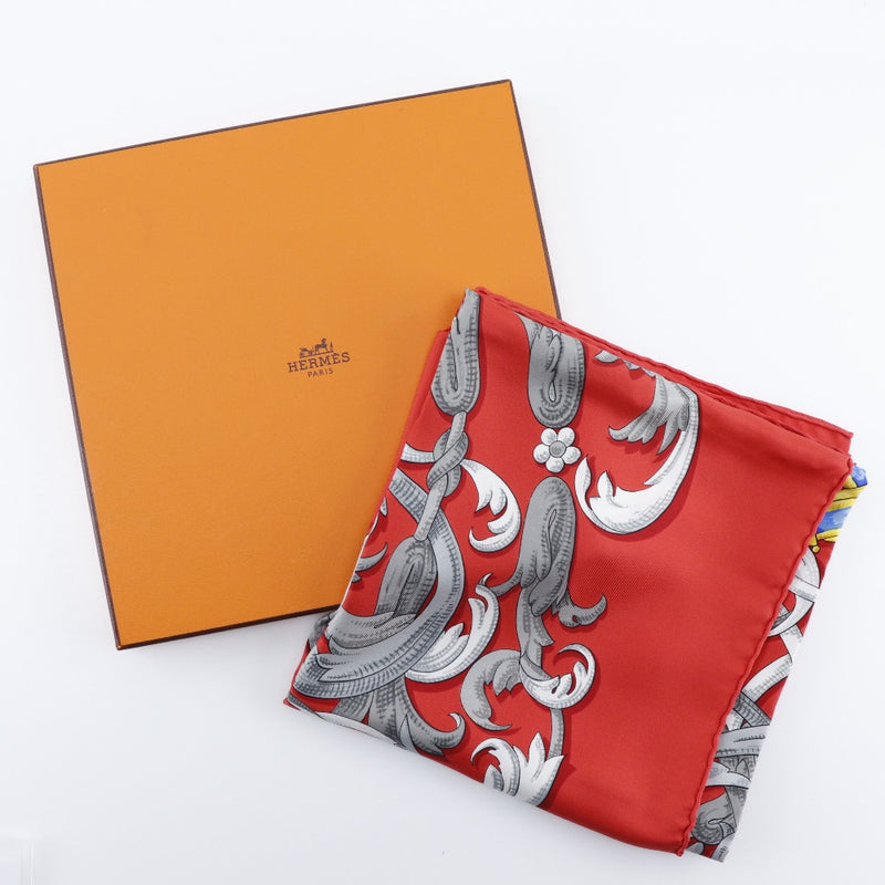 [HERMES] Hermes 
 Carre 90 scarf 
 Le Mors a la conetable gag dignified silk red CARRE90 ladies A-rank