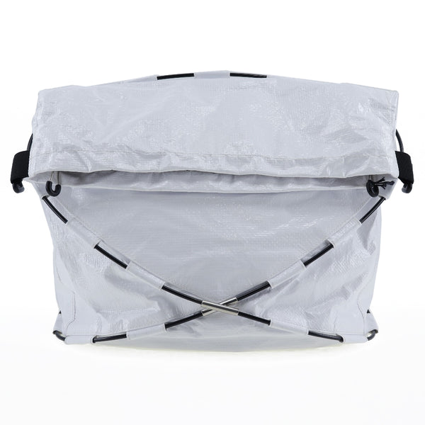 [BOTTEGAVENETA] Bottega Veneta 
 Tent bam bag body bag 
 691388 White shoulder A5 Double zipper TENT BUM BAG Men's A+Rank