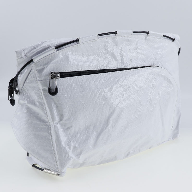 [BOTTEGAVENETA] Bottega Veneta 
 Tent bam bag body bag 
 691388 White shoulder A5 Double zipper TENT BUM BAG Men's A+Rank