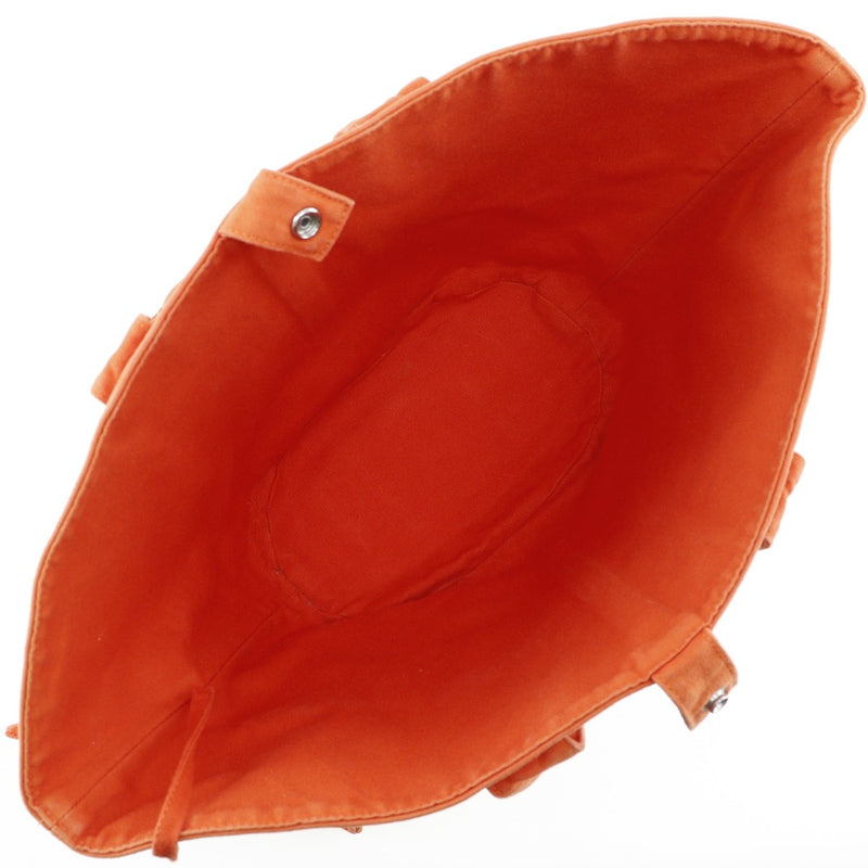 [HERMES] Hermes 
 Panied Plage PM Tote Bag 
 Canvas Orange Handscope A4 Snap button Pannied Plage PM Ladies