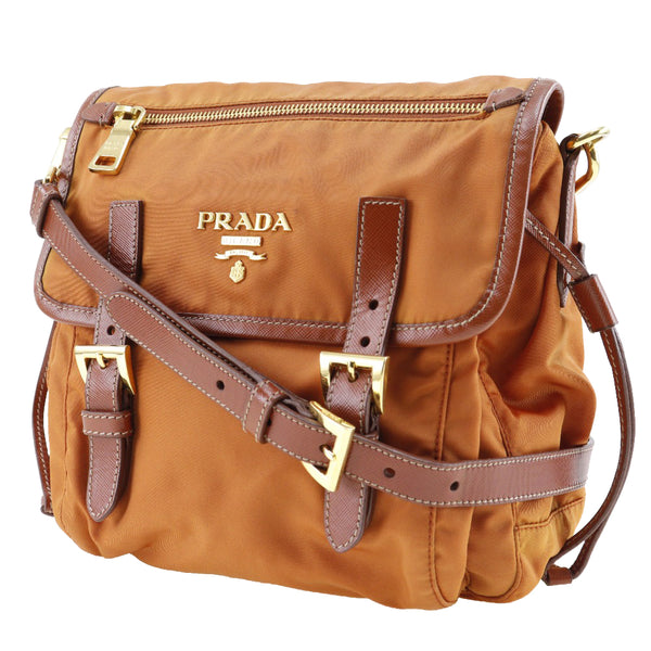 [PRADA] Prada 
 Shoulder bag 
 Bt0687 Nylon orange diagonal shoulder belt belt ladies