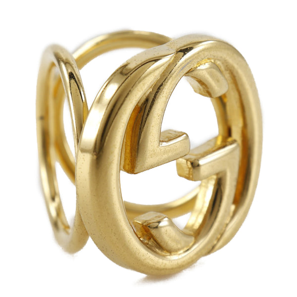 [Gucci] Gucci 
 Interlocking G Buff Ring 
 Chapado en oro entrelazado G Damas