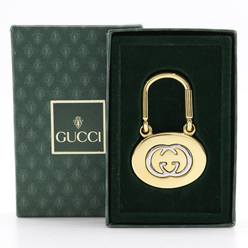[Gucci] Gucci 
 互锁G键链 
 钥匙复古黄金互锁g中心