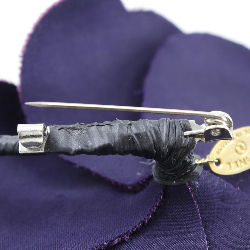 [CHANEL] Chanel 
 Corsage brooch 
 Camellia cloth purple 6.1g CORSAGE Ladies A-Rank