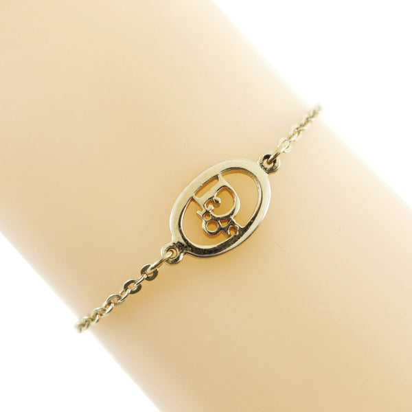 [Dior] Christian Dior 
 Logo bracelet 
 Gold plating about 2.5g LOGO Ladies