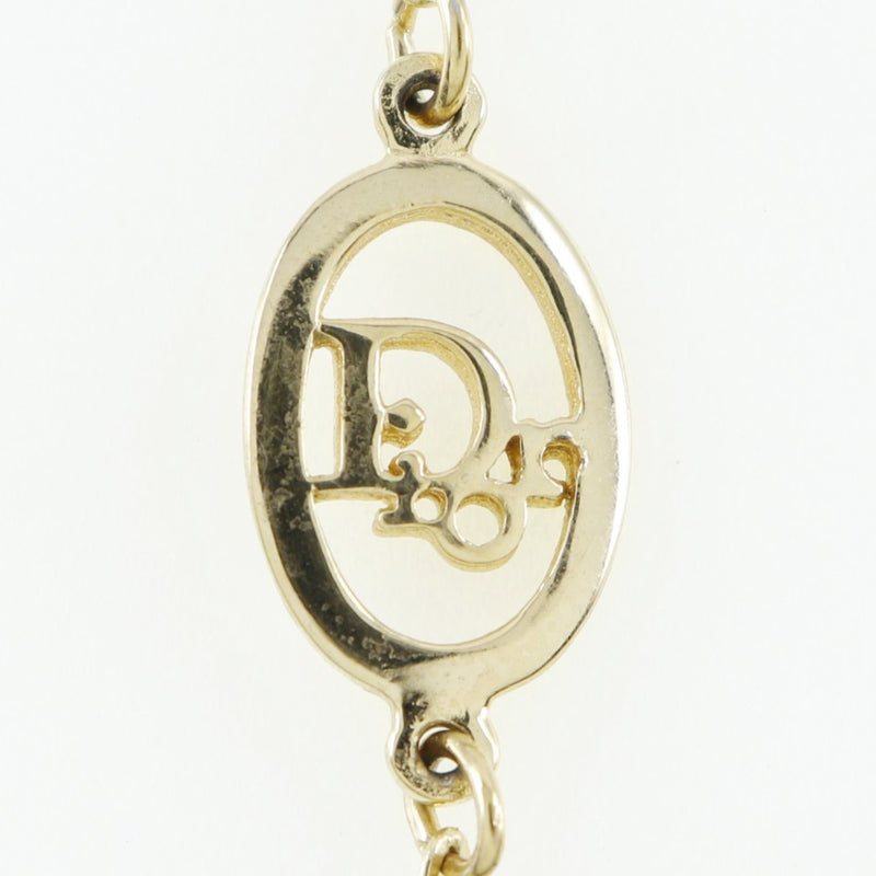 【Dior】クリスチャンディオール
 ロゴ ブレスレット
 金メッキ 約2.5g logo レディース