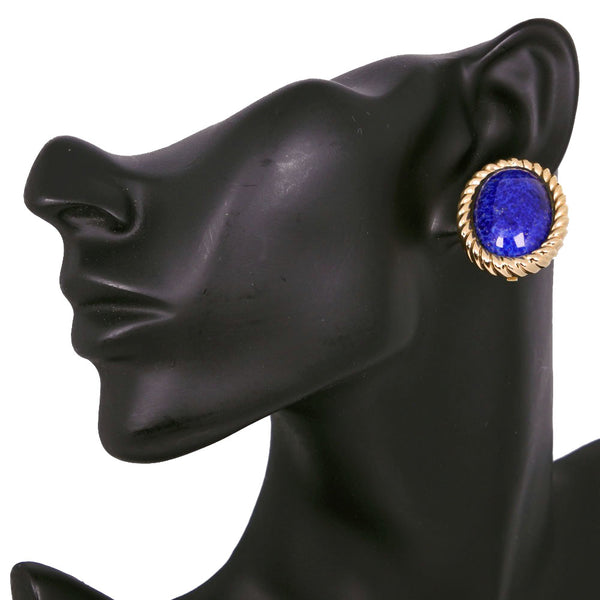 [Dior] Christian Dior 
 Earring 
 Vintage gold plating blue about 35.5g ladies A rank