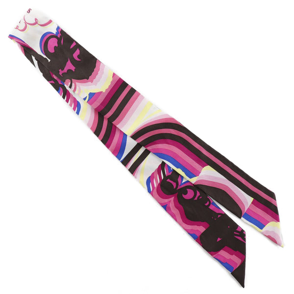 [HERMES] Hermes 
 Twilly bucket scarf 
 BRIDES DE GALA SHADOW Briddou Shadow Silk Pink TWILLY BUCKET Ladies